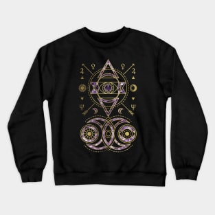 Mystical Sacred Geometry Ornament Crewneck Sweatshirt